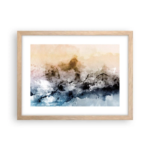 Poster in cornice rovere chiaro - Immersi in una nuvola di nebbia - 40x30 cm