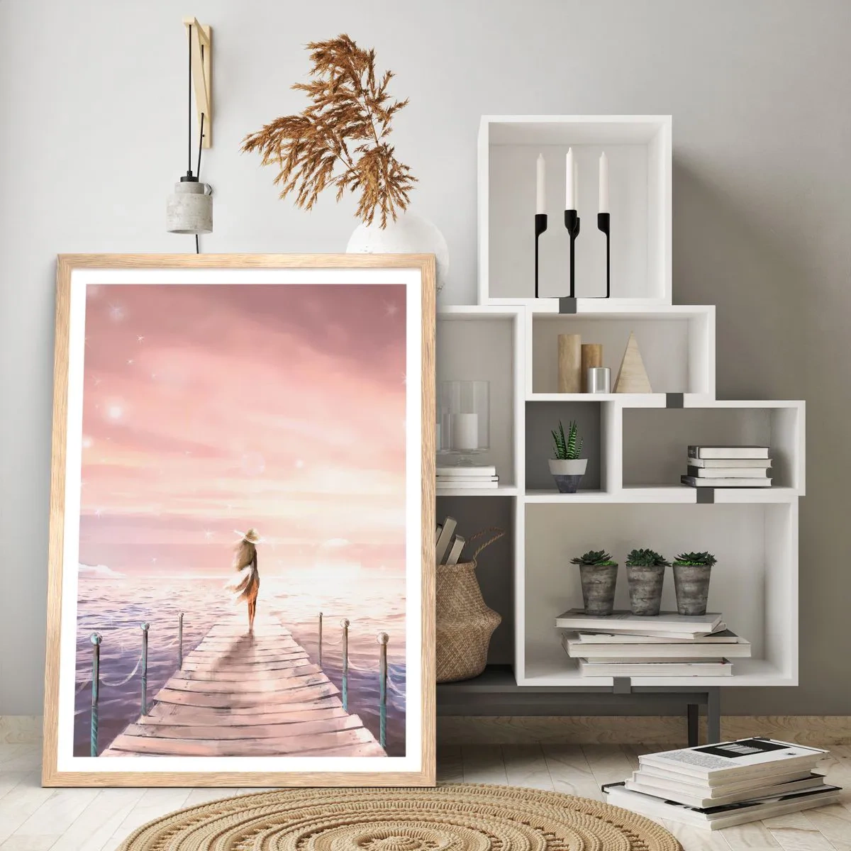 Poster in cornice rovere chiaro - Alla luce del sogno - 30x40 cm