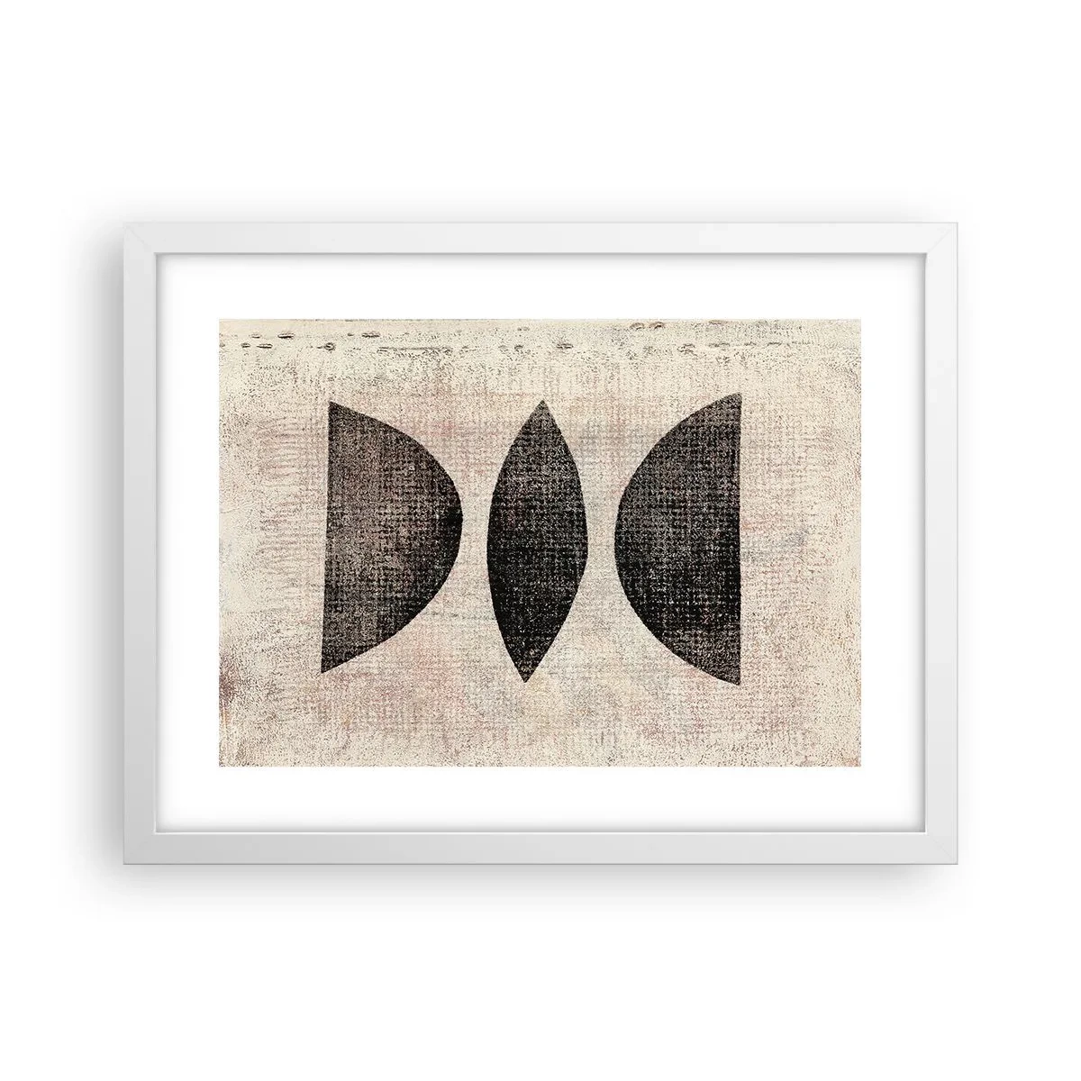 Poster in cornice bianca - Astrazione etnica - 40x30 cm