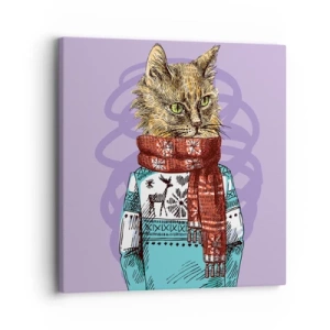 Quadro su tela - Stampe su Tela - Un gatto non solo con gli stivali - 30x30 cm