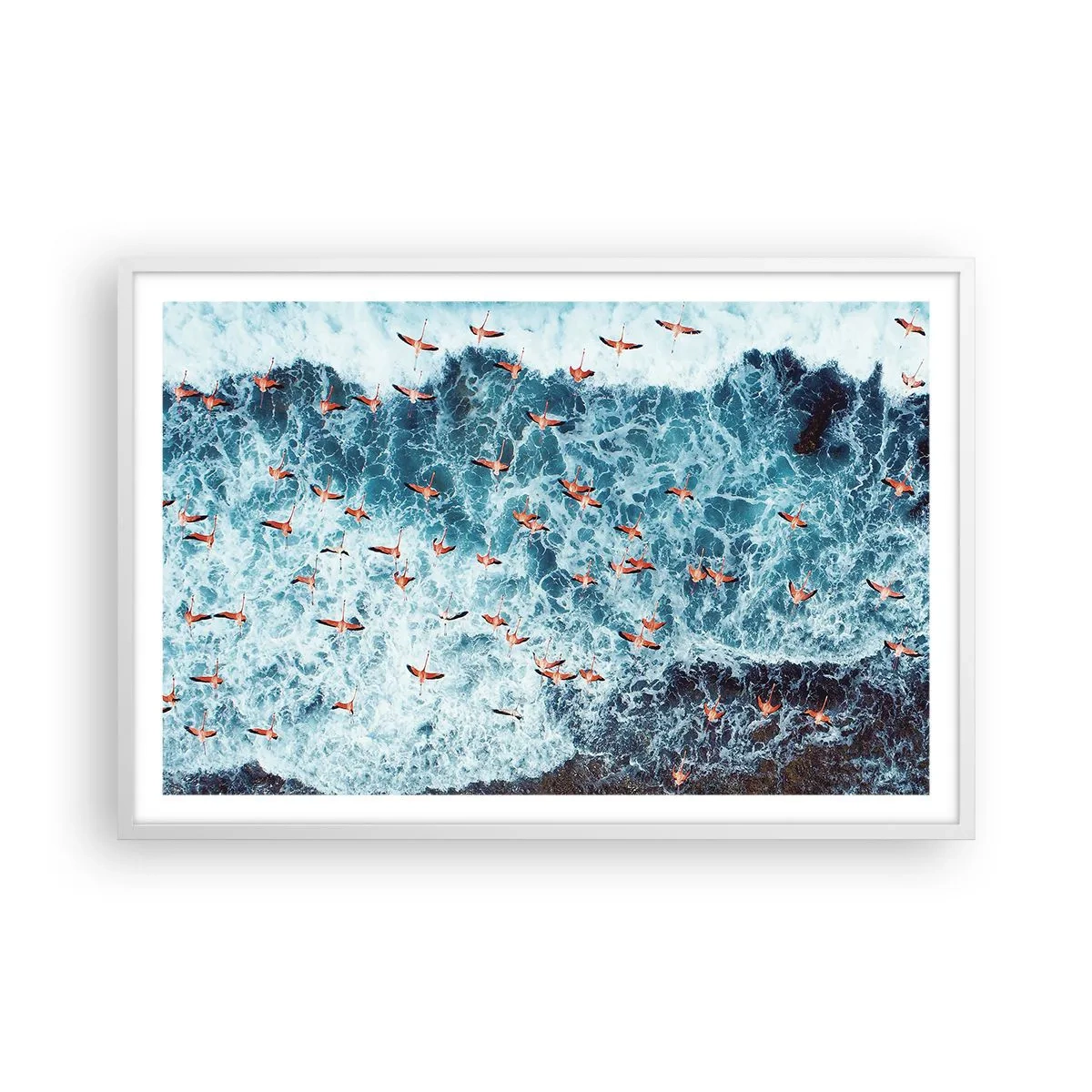Poster in cornice bianca - Parata sotto il mare - 91x61 cm