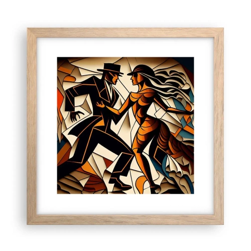 Poster in cornice rovere chiaro - La danza della passione - 30x30 cm