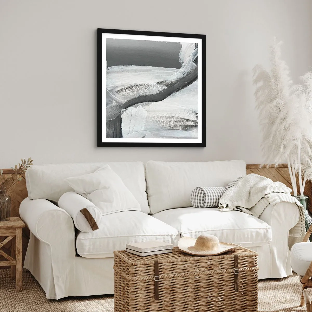 Poster in cornice nera - Movimento deciso - 60x60 cm