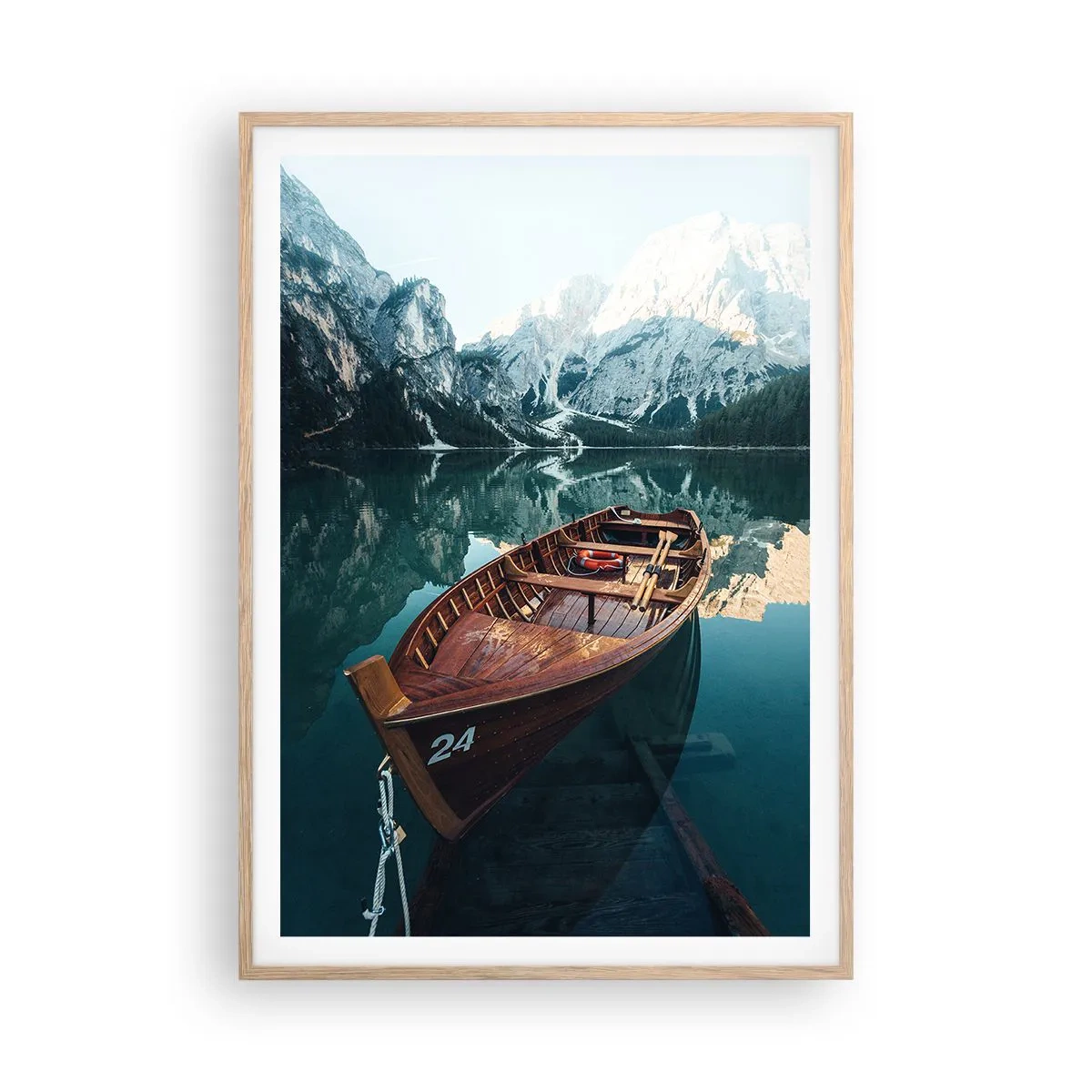 Poster in cornice rovere chiaro - Come dipinto sul vetro - 70x100 cm