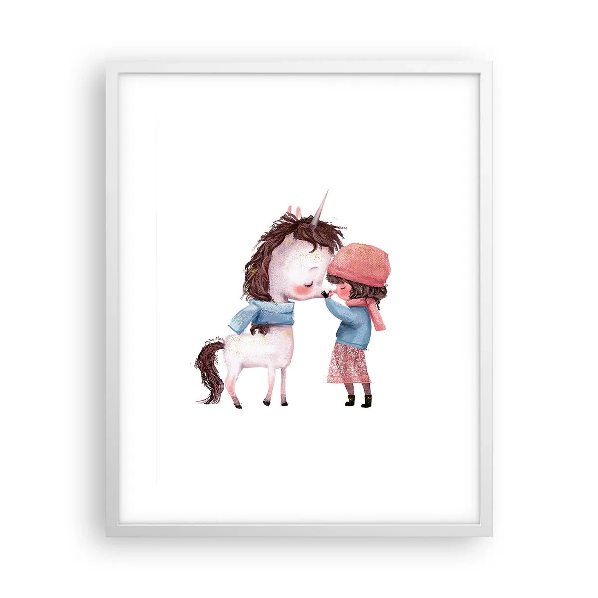 Poster in cornice bianca - Racconto d'inverno - 40x50 cm