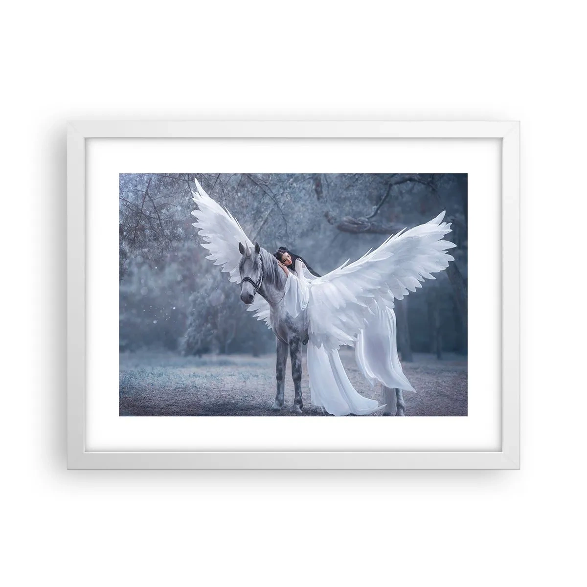 Poster in cornice bianca - Momento ispirato - 40x30 cm