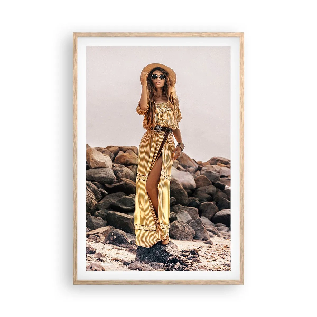 Poster in cornice rovere chiaro - La magia delle pietre - 61x91 cm