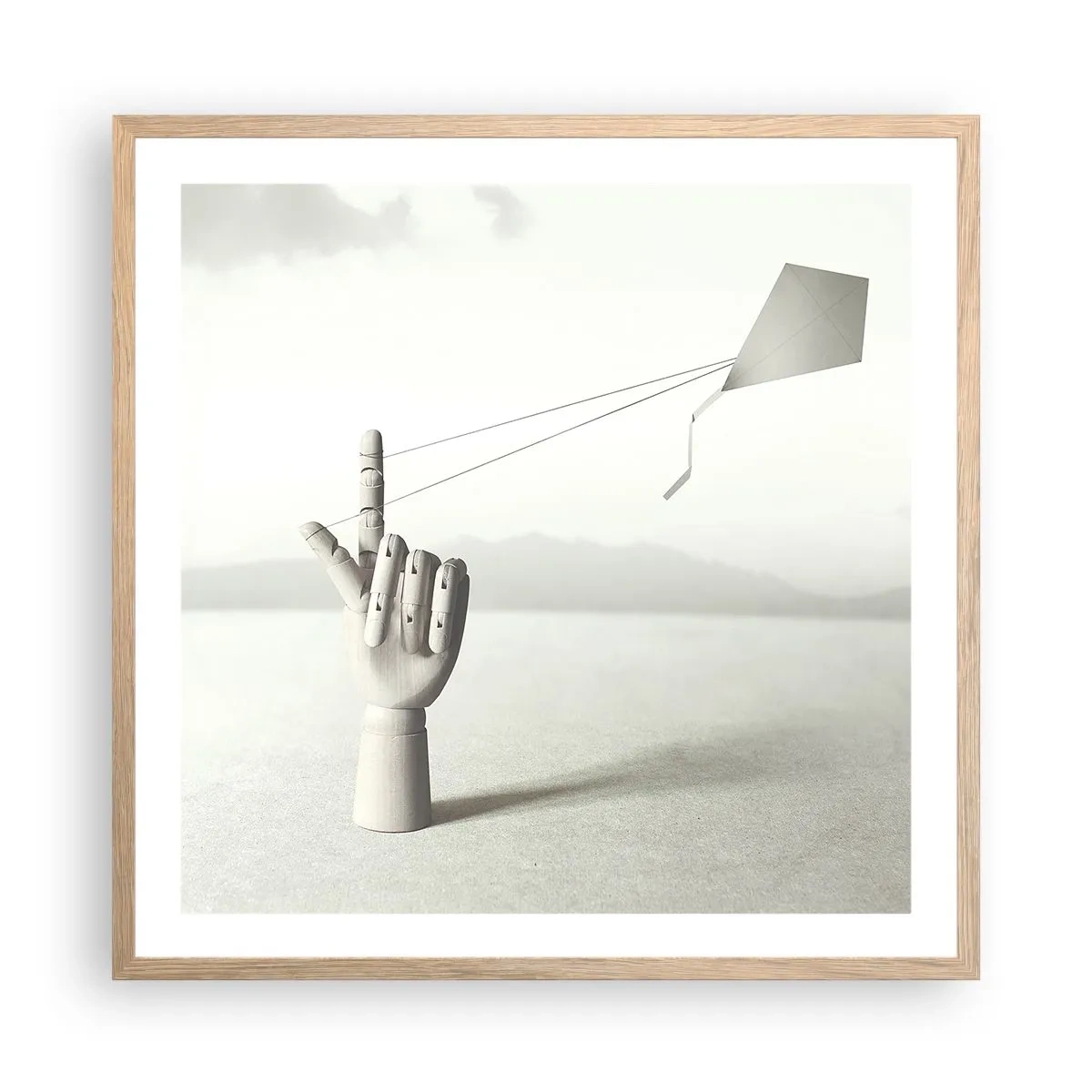 Poster in cornice rovere chiaro - Prova di forza - 60x60 cm
