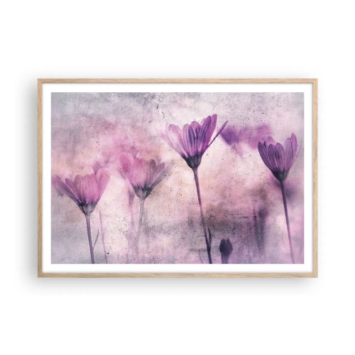 Poster in cornice rovere chiaro - Il sogno dei fiori - 100x70 cm