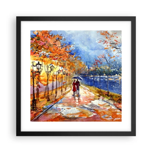 Poster in cornice nera - Insieme fino ai confini del tempo - 40x40 cm