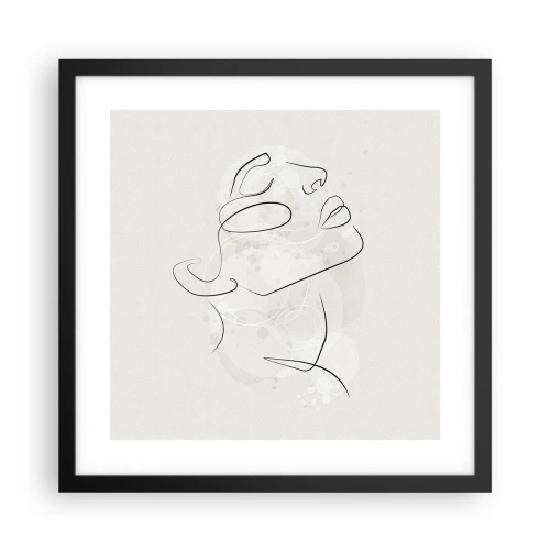 Poster in cornice nera - Profilo di sogno - 40x40 cm