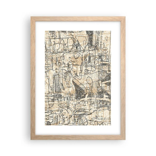 Poster in cornice rovere chiaro - In attesa di essere decifrato - 30x40 cm