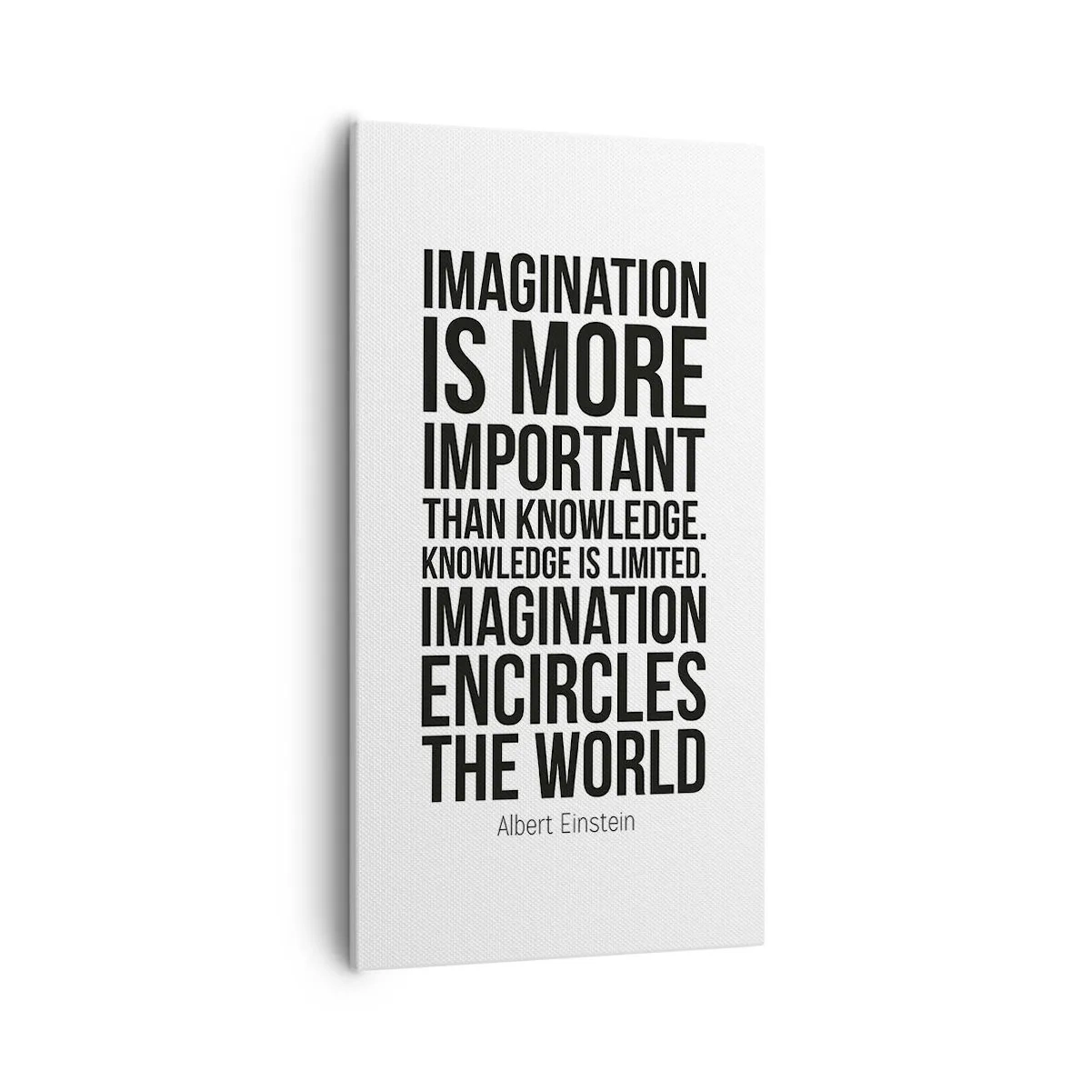 Quadro su tela - Stampe su Tela - Einstein sul potere dell'immaginazione - 55x100 cm