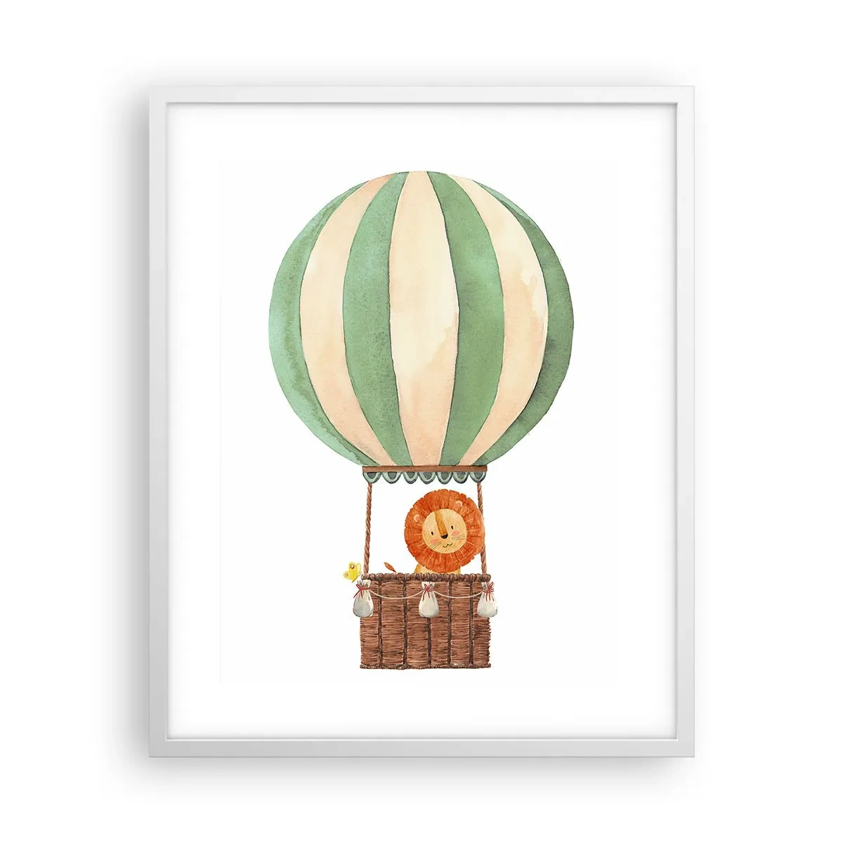 Poster in cornice bianca - I viaggi del leone - 40x50 cm