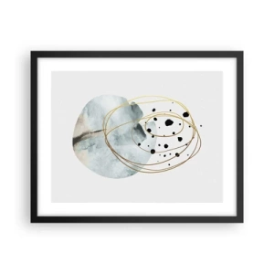 Poster in cornice nera - Nell'abbraccio dello spazio - 50x40 cm