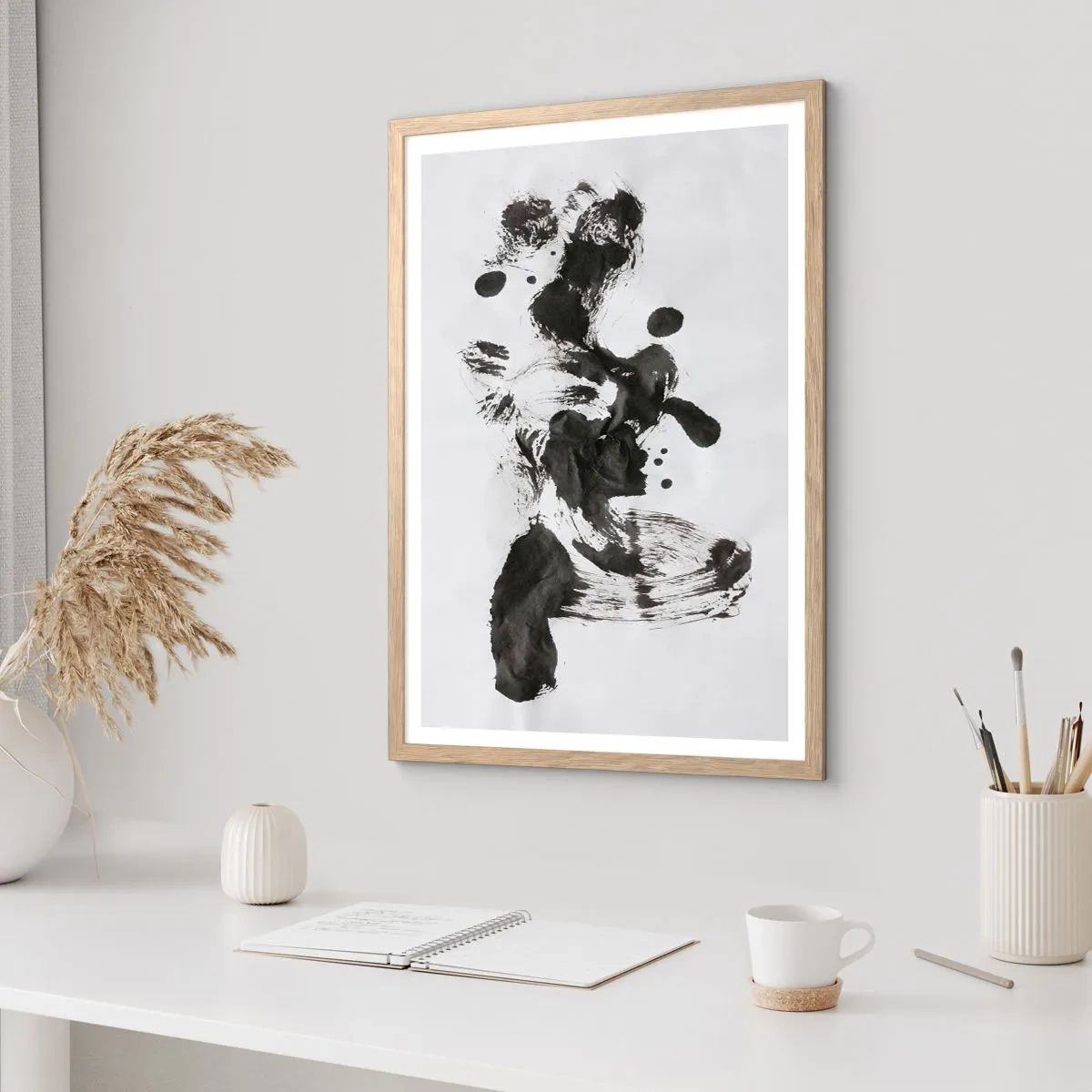 Poster in cornice rovere chiaro - C'è un senso nella follia? - 61x91 cm