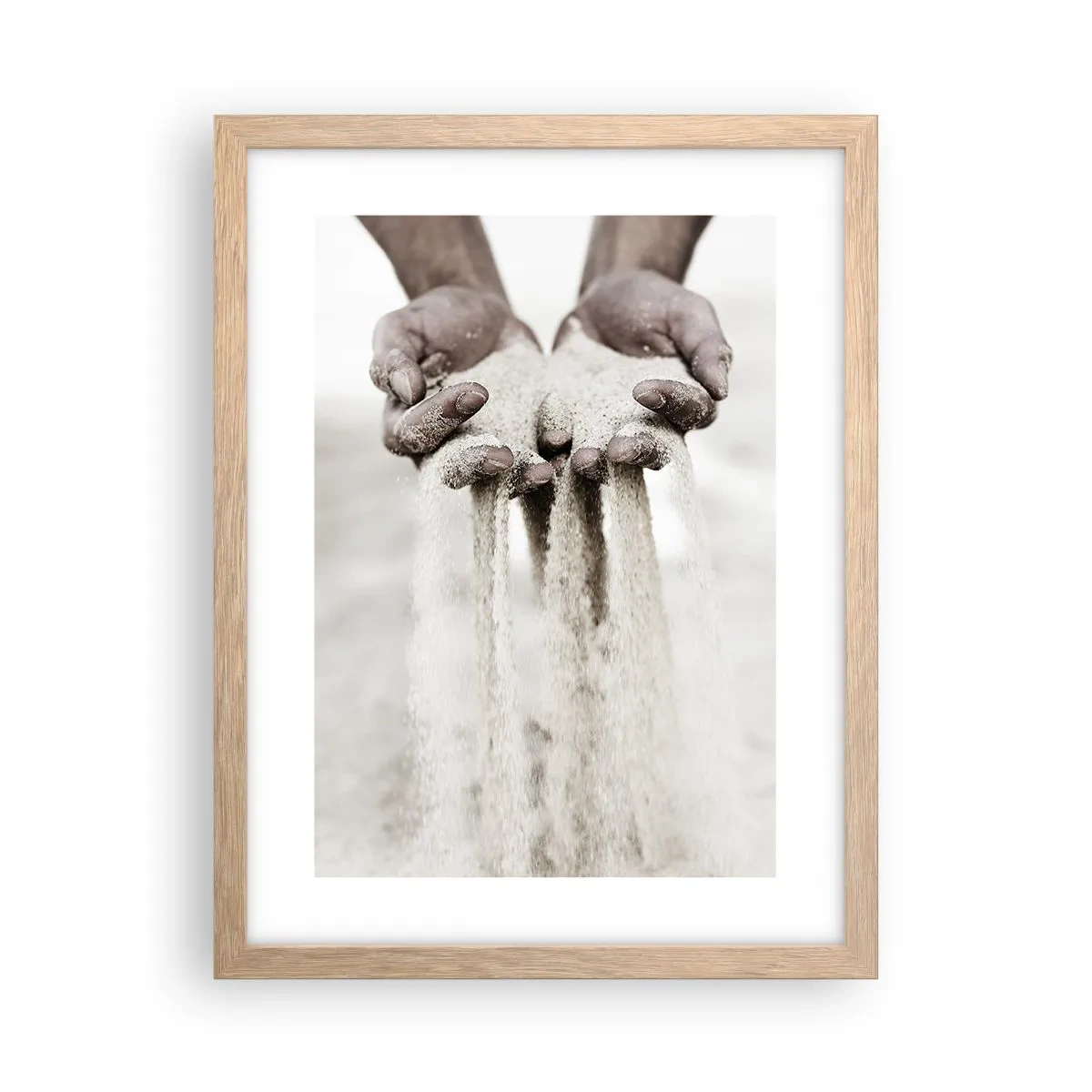Poster in cornice rovere chiaro - Con queste mani... - 30x40 cm