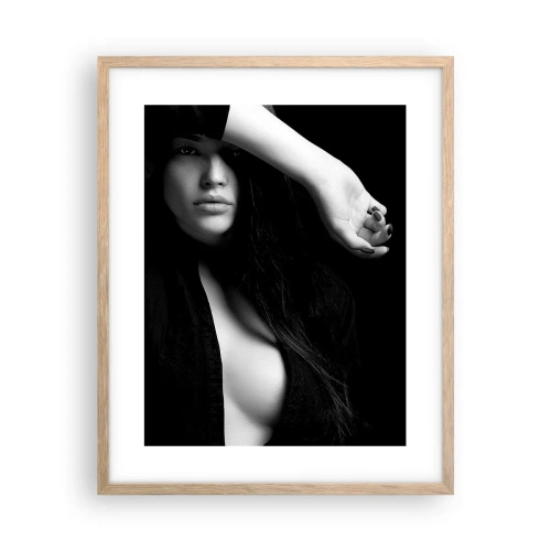 Poster in cornice rovere chiaro - Scuola di seduzione - 40x50 cm
