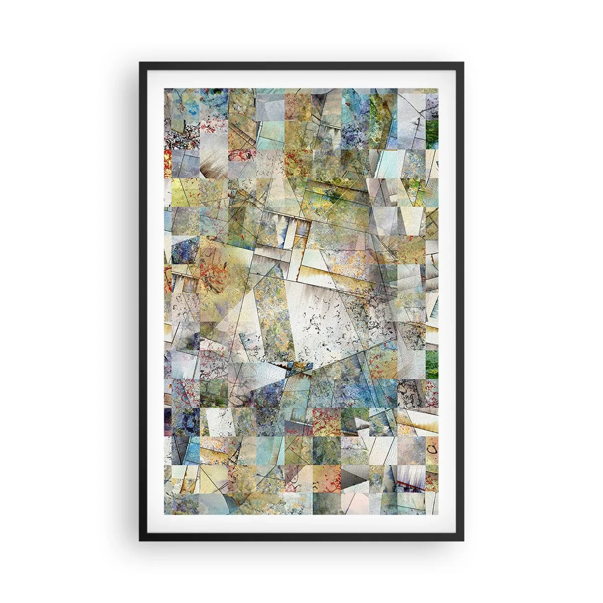 Poster in cornice nera - Rimpasto geometrico - 61x91 cm