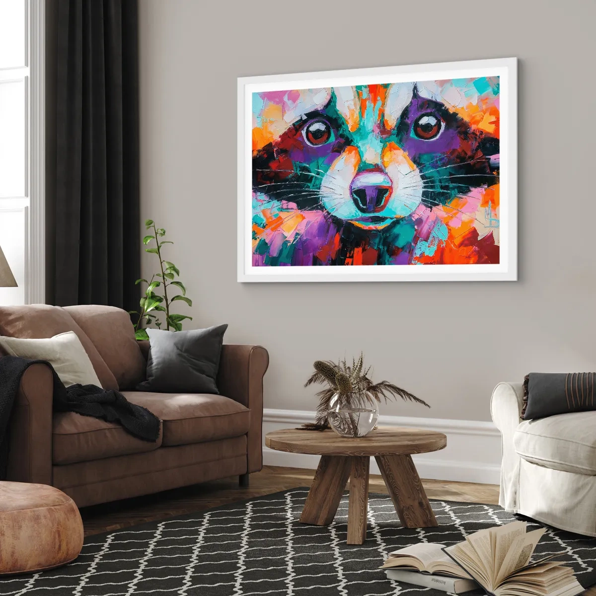 Poster in cornice bianca - Solo buone emozioni - 100x70 cm