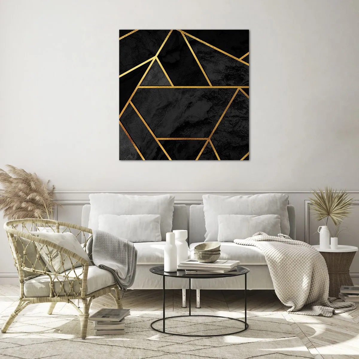 Quadro su vetro - Oscurità e luce - 60x60 cm