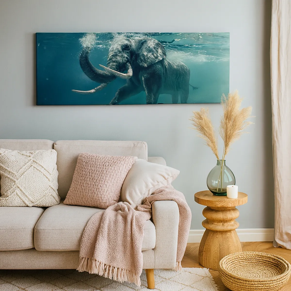 Quadro su tela - Stampe su Tela - Tutti amano nuotare - 30x30 cm