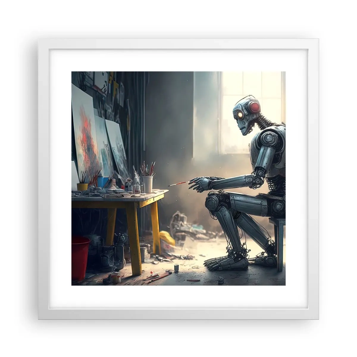 Poster in cornice bianca - Atto creativo - 40x40 cm