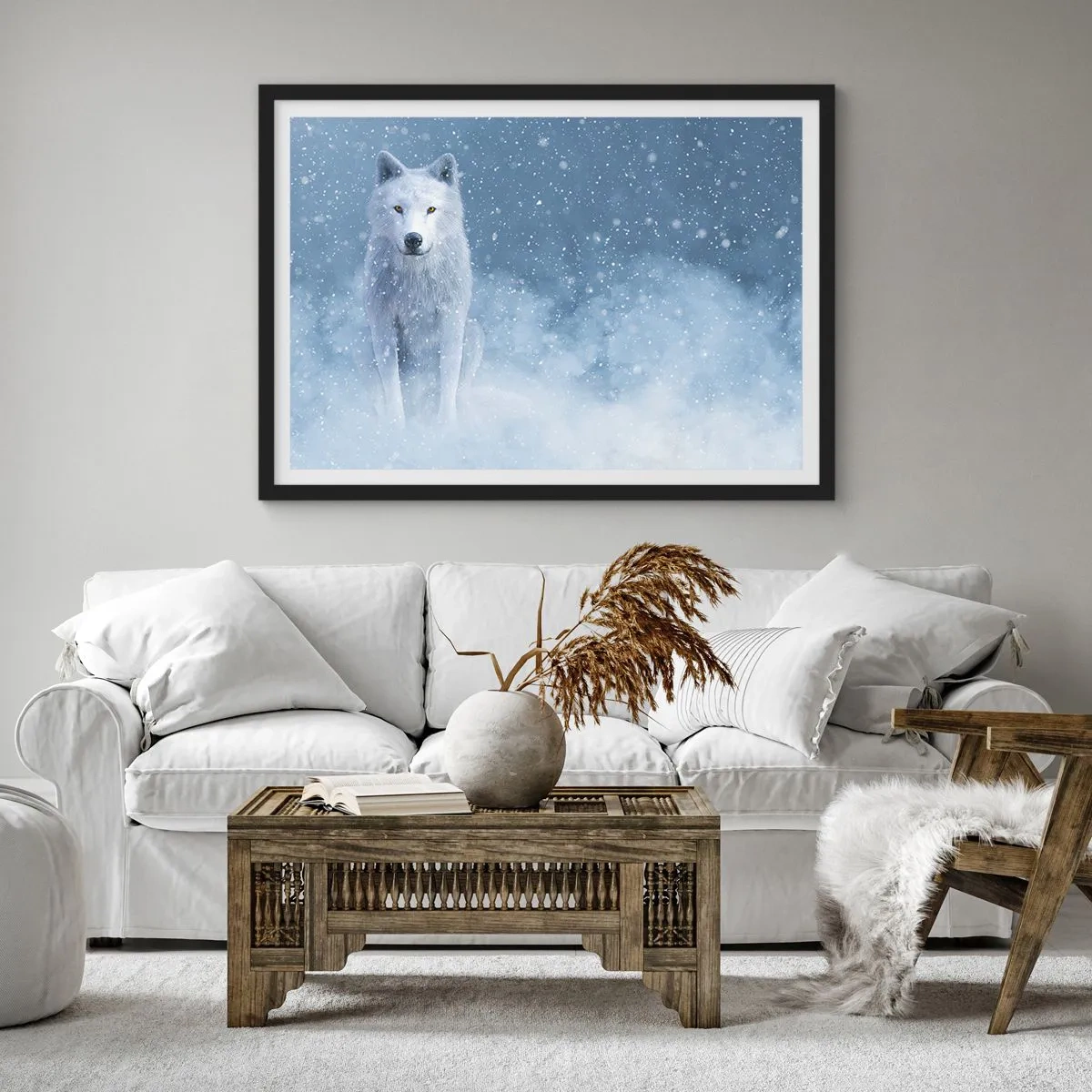 Poster in cornice nera - Nello spirito dell'inverno - 50x40 cm