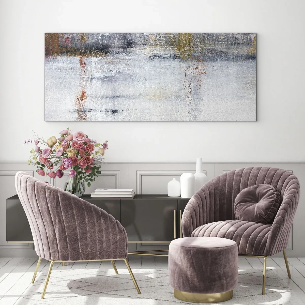 Quadro su vetro - Dietro la cortina d'aria - 90x30 cm