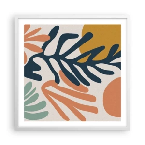 Poster in cornice bianca - Mare di coralli - 60x60 cm