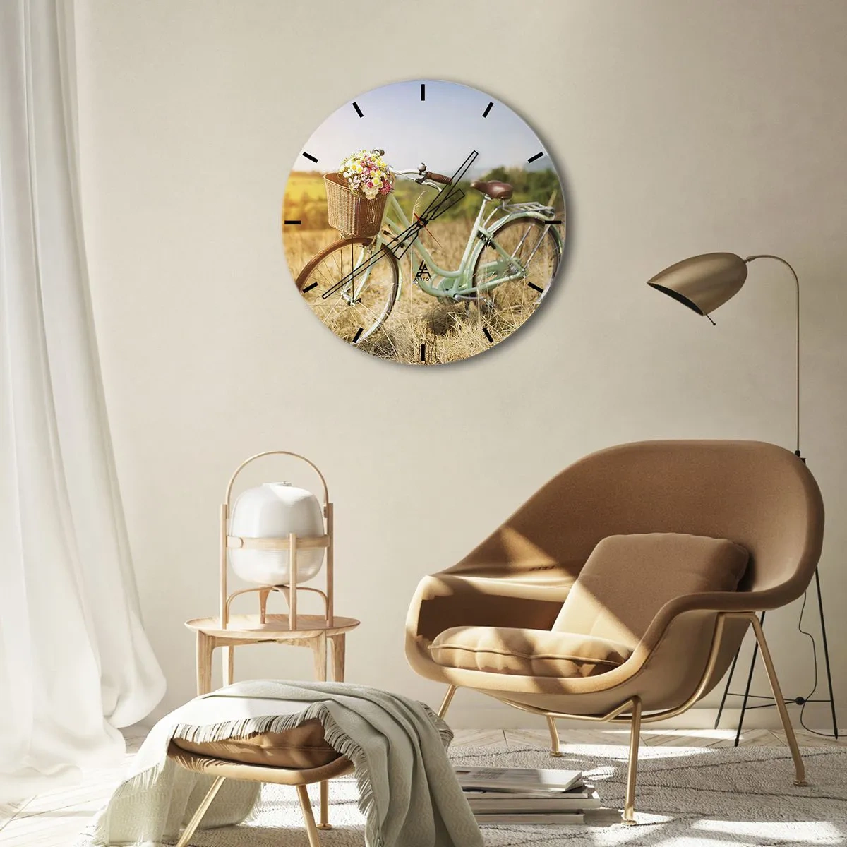 Orologio da parete - Orologio in Vetro - Resto qui un attimo - 40x40 cm