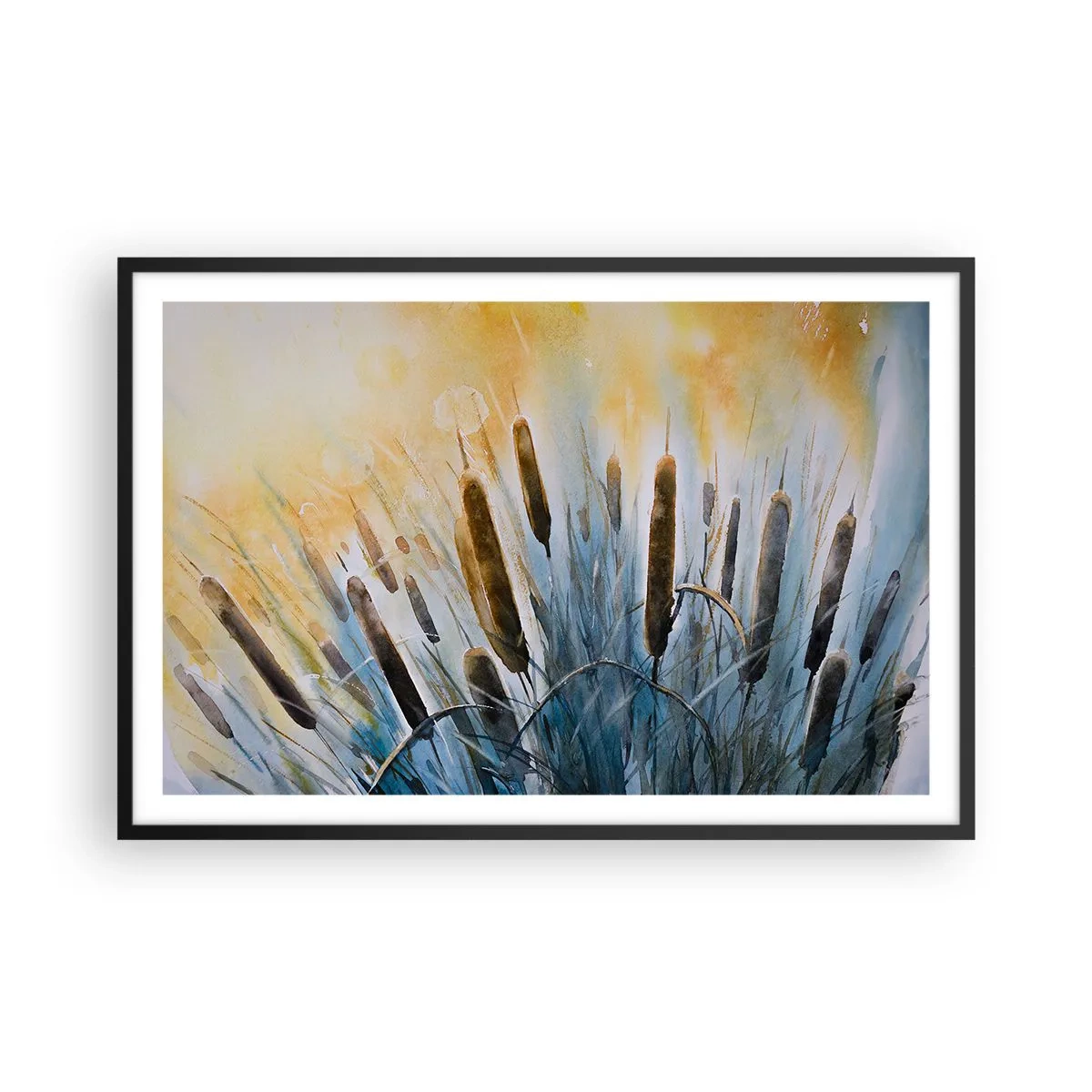 Poster in cornice nera - Fresco dell'acqua, calore del sole - 91x61 cm