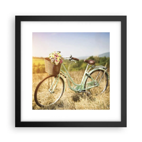Poster in cornice nera - Resto qui un attimo - 30x30 cm