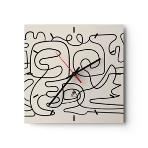 Orologio da parete - Orologio in Vetro - Segui il percorso - 40x40 cm