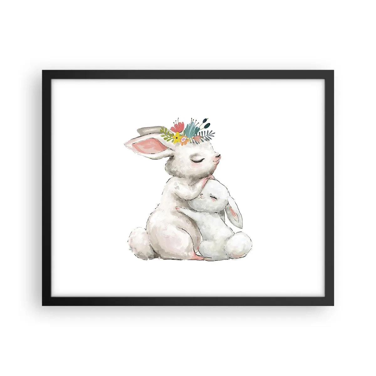 Poster in cornice nera - Da mamma si sta meglio - 50x40 cm