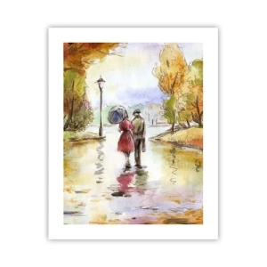 Poster - Autunno romantico nel parco - 40x50 cm