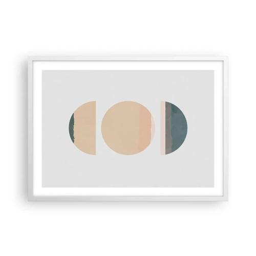 Poster in cornice bianca - Un cerchio dopo l'altro - 70x50 cm