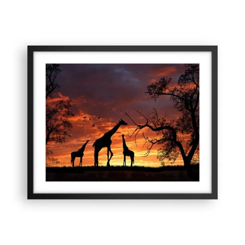 Poster in cornice nera - Piccola cena tra amici - 50x40 cm