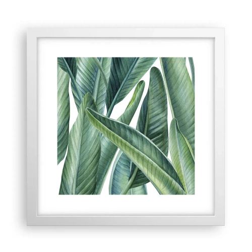 Poster in cornice bianca - Il verde in sé - 30x30 cm