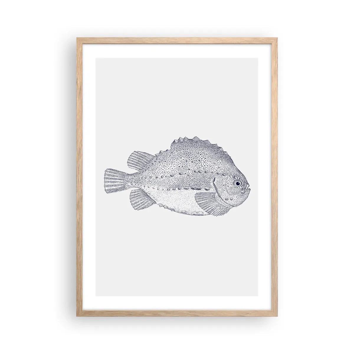 Poster in cornice rovere chiaro - Nell'album del naturalista - 50x70 cm