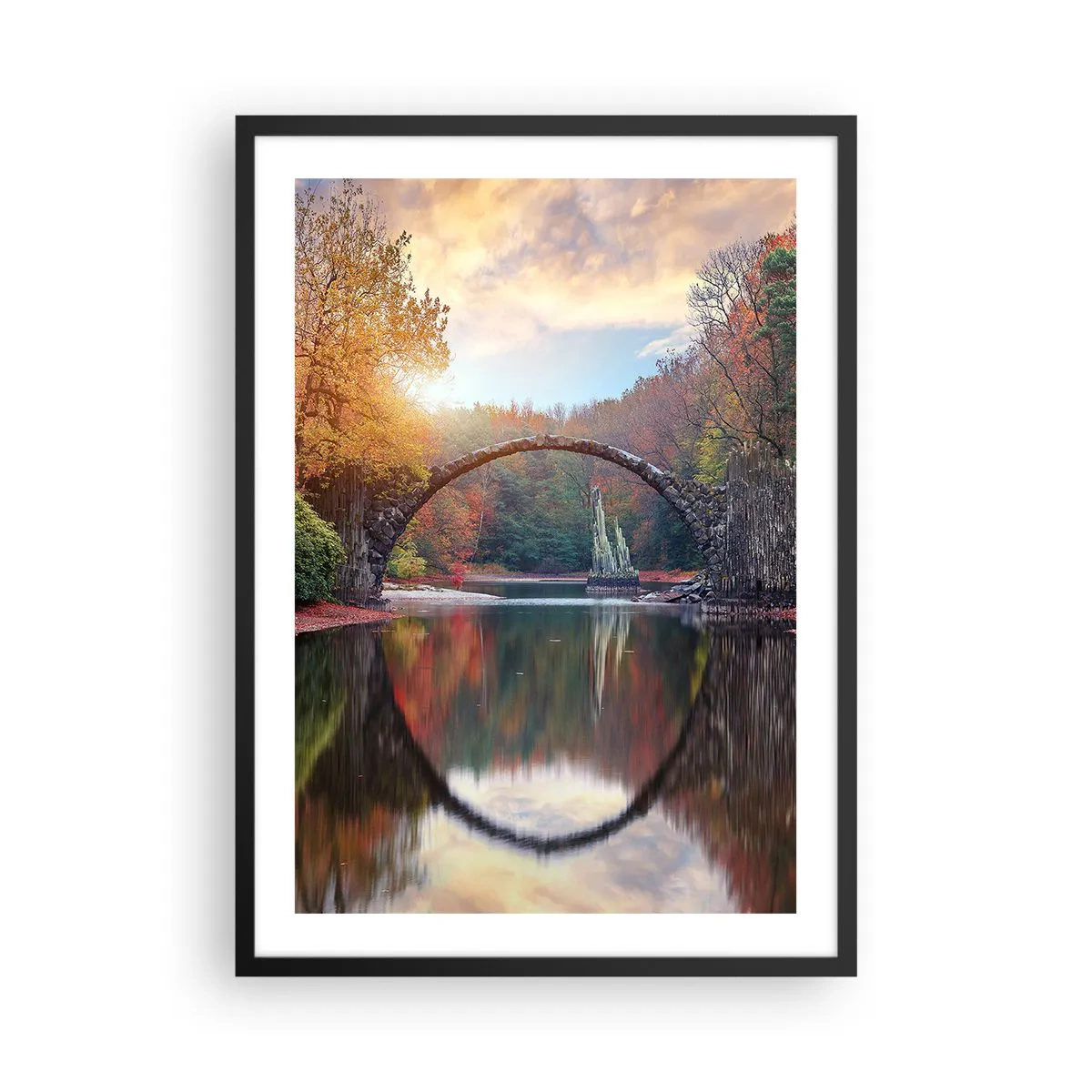 Poster in cornice nera - Dall'altro lato dello specchio - 50x70 cm
