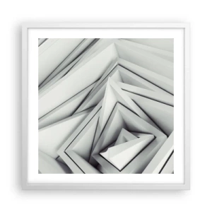 Poster in cornice bianca - Germogli spigolosi - 50x50 cm