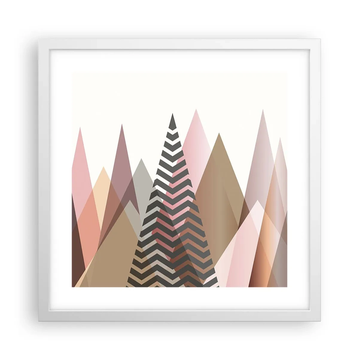 Poster in cornice bianca - Vista piramidale - 40x40 cm