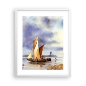 Poster in cornice bianca - Il ritorno dei marinai - 40x50 cm