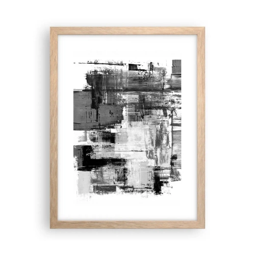 Poster in cornice rovere chiaro - Il grigio è bello - 30x40 cm