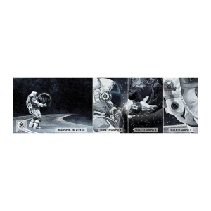 Campione di Fotomurale Premium Canvas - Sulla Via Lattea - Cosmo, Astronauta, Fantasia - 100x30 cm