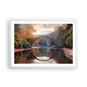Poster in cornice bianca - Dall'altro lato dello specchio - 70x50 cm