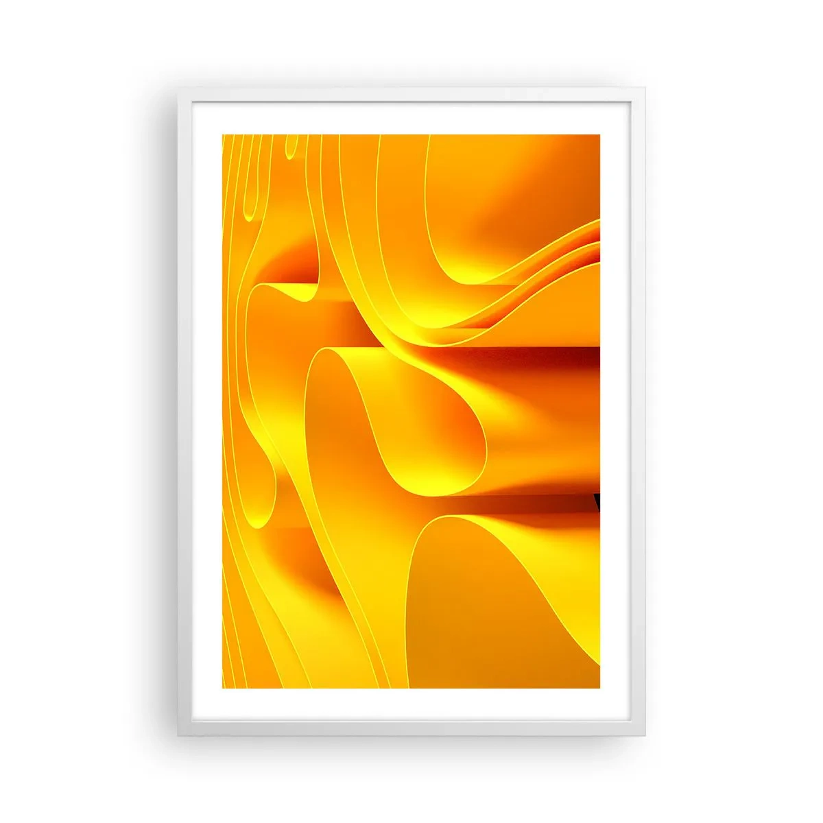 Poster in cornice bianca - Come onde di sole - 50x70 cm