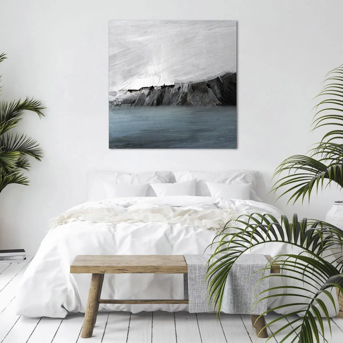 Quadro su tela - Stampe su Tela - Acqua-terra: lo scontro degli elementi - 60x60 cm