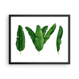 Poster in cornice nera - Simmetria verde - 50x40 cm